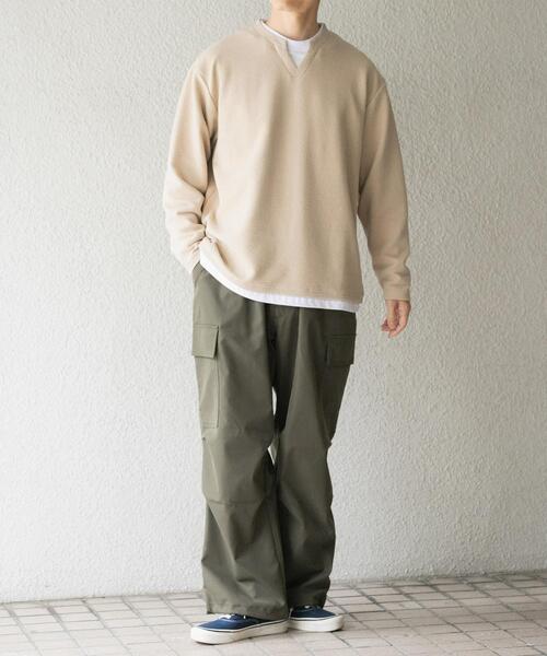 ITEMS URBANRESEARCH(アイテムズ アーバンリサーチ)の「フェイクレイヤード ジャカード スキッパー(Tシャツ/カットソー・メンズ・ブラック/グレー/ベージュ・MEDIUM/LARGE)」の11枚目の写真