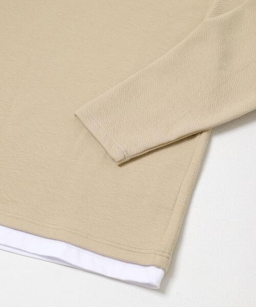 ITEMS URBANRESEARCH(アイテムズ アーバンリサーチ)の「フェイクレイヤード ジャカード スキッパー(Tシャツ/カットソー・メンズ・ブラック/グレー/ベージュ・MEDIUM/LARGE)」の14枚目の写真