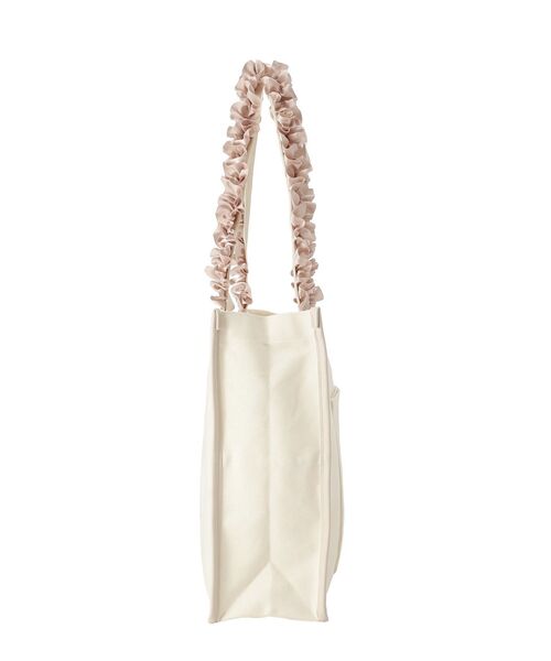 Maison de FLEUR（メゾンドフルール）の「ロゴ刺繍フリルハンドル帆布キャリーオンバッグ（トートバッグ・レディース・ピンク/ブラック・FREE）」の10枚目の写真