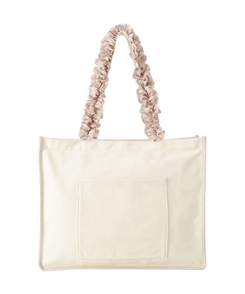 Maison de FLEUR（メゾンドフルール）の「ロゴ刺繍フリルハンドル帆布キャリーオンバッグ（トートバッグ・レディース・ピンク/ブラック・FREE）」の11枚目の写真