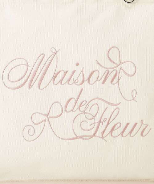 Maison de FLEUR（メゾンドフルール）の「ロゴ刺繍フリルハンドル帆布キャリーオンバッグ（トートバッグ・レディース・ピンク/ブラック・FREE）」の18枚目の写真