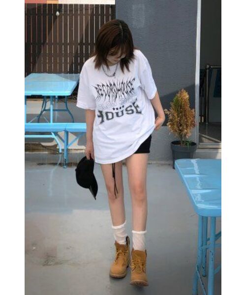 SLOW RECORD HOUSE（スローレコードハウス）の「ライトニングTシャツ_ホワイト（Tシャツ/カットソー・レディース・その他・M）」の6枚目の写真