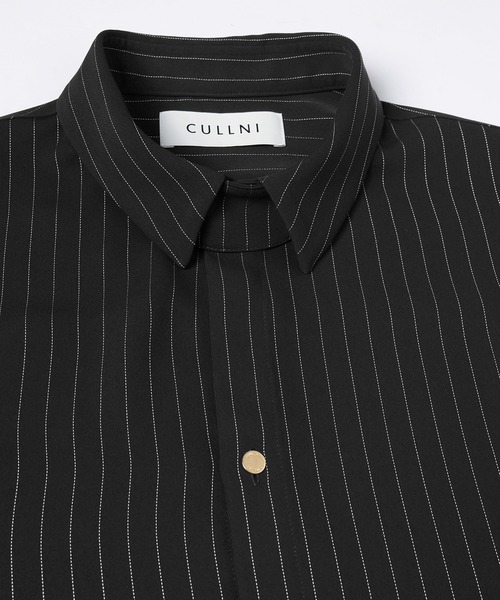 CULLNI（クルニ）の「Stripe Double Cloth Chin Tab Long Sleeve Shirt（シャツ/ブラウス・メンズ・ホワイト/ネイビー/ブラック・0/1/2）」の16枚目の写真