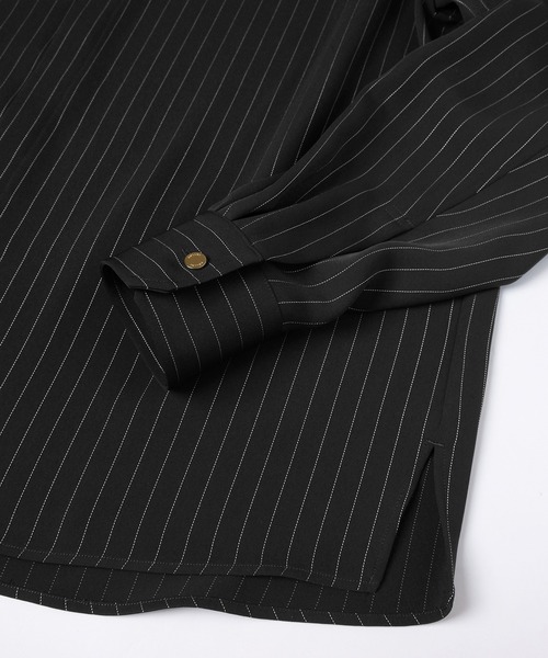 CULLNI（クルニ）の「Stripe Double Cloth Chin Tab Long Sleeve Shirt（シャツ/ブラウス・メンズ・ホワイト/ネイビー/ブラック・0/1/2）」の17枚目の写真