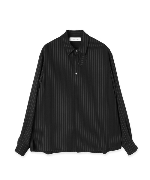 CULLNI（クルニ）の「Stripe Double Cloth Chin Tab Long Sleeve Shirt（シャツ/ブラウス・メンズ・ホワイト/ネイビー/ブラック・0/1/2）」の22枚目の写真