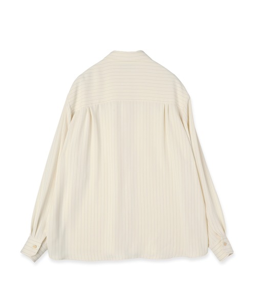 CULLNI（クルニ）の「Stripe Double Cloth Chin Tab Long Sleeve Shirt（シャツ/ブラウス・メンズ・ホワイト/ネイビー/ブラック・0/1/2）」の19枚目の写真