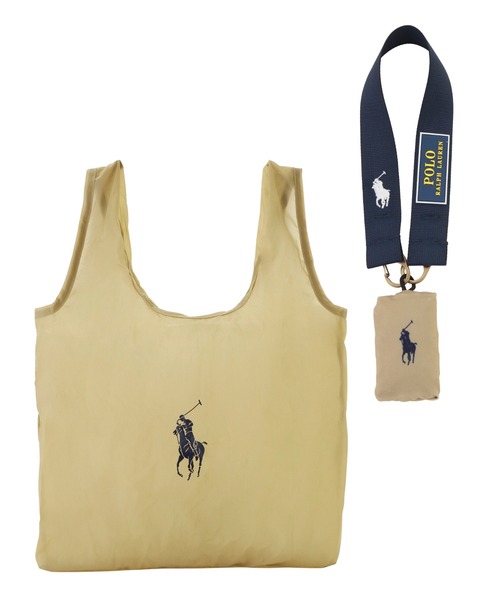POLO RALPH LAUREN(ポロ ラルフ ローレン)の「カラビナベルト付き ポケッタブル 軽量 レインバッグM(ショルダーバッグ・レディース・サックスブルー/ライトグレー/カーキ/ネイビー/ベージュ・FREE)」の3枚目の写真