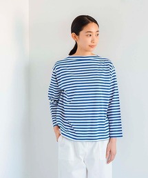 D（ディー）の「ハイゲージコットンボーダーT【ロングスリーブ】（Tシャツ/カットソー）」