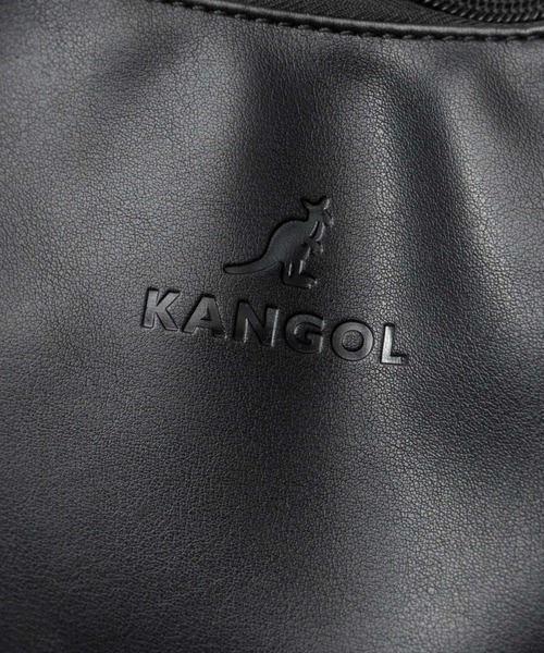 KANGOL(カンゴール)の「<A.M.S.別注> レザー調 三日月型 ワンショルダーバッグ(ショルダーバッグ・メンズ・ブラック・FREE)」の4枚目の写真