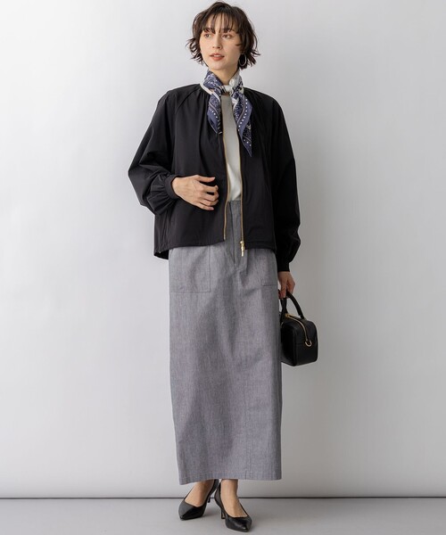 2WAYストレッチタフタ ギャザーブルゾン（その他アウター）｜23区 S