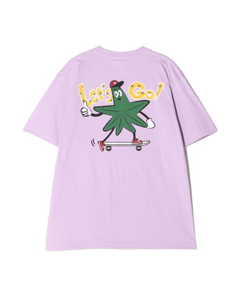 MANASTASH(マナスタッシュ)の「MANASTASH/マナスタッシュ/ODJ TEE LET'S GO!(Tシャツ/カットソー・メンズ・ホワイト/ラベンダー・L/M/S/XL)」の2枚目の写真
