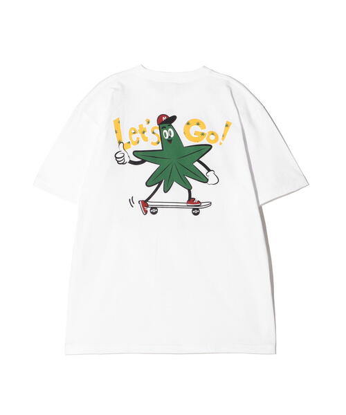 MANASTASH(マナスタッシュ)の「MANASTASH/マナスタッシュ/ODJ TEE LET'S GO!(Tシャツ/カットソー・メンズ・ホワイト/ラベンダー・L/M/S/XL)」の1枚目の写真