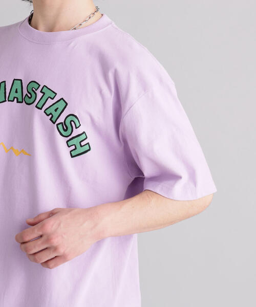 MANASTASH(マナスタッシュ)の「MANASTASH/マナスタッシュ/ODJ TEE LET'S GO!(Tシャツ/カットソー・メンズ・ホワイト/ラベンダー・L/M/S/XL)」の5枚目の写真