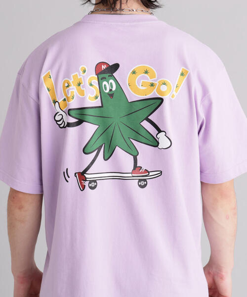 MANASTASH(マナスタッシュ)の「MANASTASH/マナスタッシュ/ODJ TEE LET'S GO!(Tシャツ/カットソー・メンズ・ホワイト/ラベンダー・L/M/S/XL)」の7枚目の写真