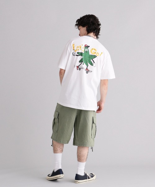 MANASTASH(マナスタッシュ)の「MANASTASH/マナスタッシュ/ODJ TEE LET'S GO!(Tシャツ/カットソー・メンズ・ホワイト/ラベンダー・L/M/S/XL)」の20枚目の写真