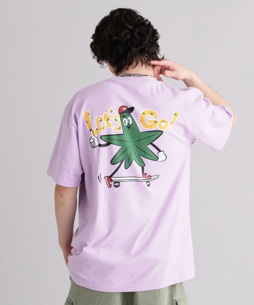 MANASTASH(マナスタッシュ)の「MANASTASH/マナスタッシュ/ODJ TEE LET'S GO!(Tシャツ/カットソー・メンズ・ホワイト/ラベンダー・L/M/S/XL)」の8枚目の写真