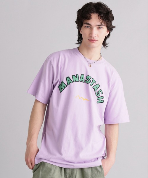 MANASTASH(マナスタッシュ)の「MANASTASH/マナスタッシュ/ODJ TEE LET'S GO!(Tシャツ/カットソー・メンズ・ホワイト/ラベンダー・L/M/S/XL)」の9枚目の写真