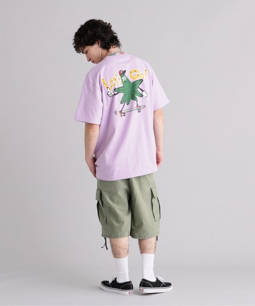 MANASTASH(マナスタッシュ)の「MANASTASH/マナスタッシュ/ODJ TEE LET'S GO!(Tシャツ/カットソー・メンズ・ホワイト/ラベンダー・L/M/S/XL)」の10枚目の写真