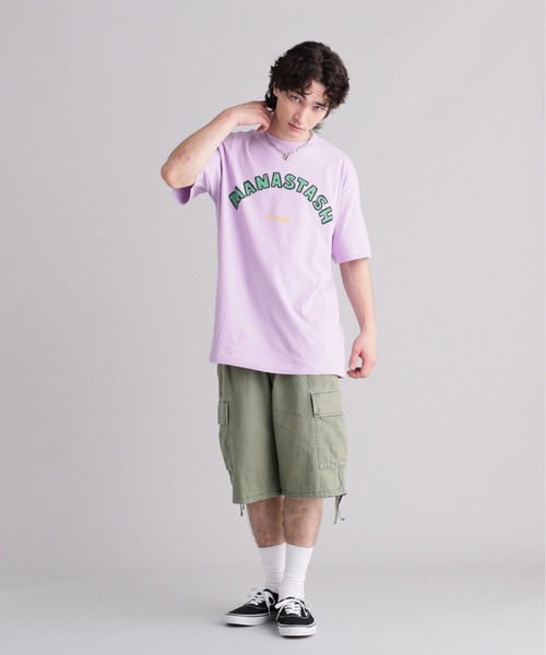 MANASTASH(マナスタッシュ)の「MANASTASH/マナスタッシュ/ODJ TEE LET'S GO!(Tシャツ/カットソー・メンズ・ホワイト/ラベンダー・L/M/S/XL)」の11枚目の写真