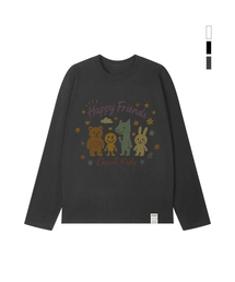 [UNISEX]HAPPY FRIENDSロングスリーブTシャツ_3color