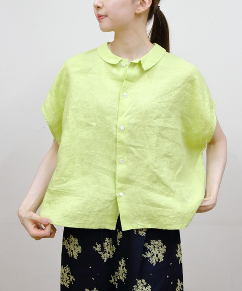 ORCIVAL/オーシバル リネンスリーブレスシャツ LINEN SLEEVELESS SHIRT