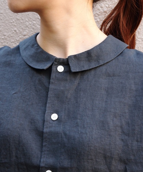 ORCIVAL(オーシバル)の「ORCIVAL/オーシバル リネンスリーブレスシャツ LINEN SLEEVELESS SHIRT OR-B0360 YLM(シャツ/ブラウス・レディース・チャコールグレー/ライトグレー/イエロー・1)」の15枚目の写真