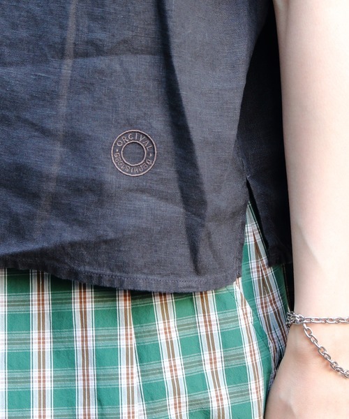 ORCIVAL(オーシバル)の「ORCIVAL/オーシバル リネンスリーブレスシャツ LINEN SLEEVELESS SHIRT OR-B0360 YLM(シャツ/ブラウス・レディース・チャコールグレー/ライトグレー/イエロー・1)」の17枚目の写真