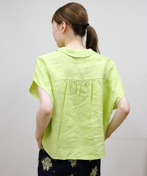 ORCIVAL(オーシバル)の「ORCIVAL/オーシバル リネンスリーブレスシャツ LINEN SLEEVELESS SHIRT OR-B0360 YLM(シャツ/ブラウス・レディース・チャコールグレー/ライトグレー/イエロー・1)」の21枚目の写真