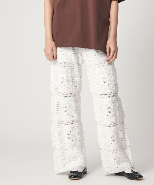 CITEN（シテン）の「＜CITEN＞レースアミニットパンツ（その他パンツ・レディース・ホワイト/ブラック・FREE）」の3枚目の写真