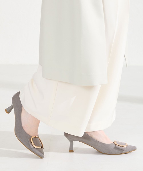 ORiental TRaffic(オリエンタルトラフィック)の「2026春夏新作変形 リボン モチーフ ヒール パンプス /61117(パンプス・レディース・ピンク/グレー/ブラック・34/35/36/37/38/39/40/41/42)」の2枚目の写真