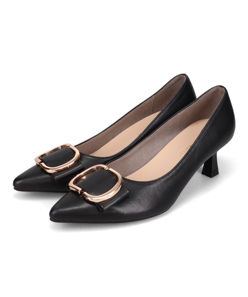 ORiental TRaffic(オリエンタルトラフィック)の「2026春夏新作変形 リボン モチーフ ヒール パンプス /61117(パンプス・レディース・ピンク/グレー/ブラック・34/35/36/37/38/39/40/41/42)」の4枚目の写真