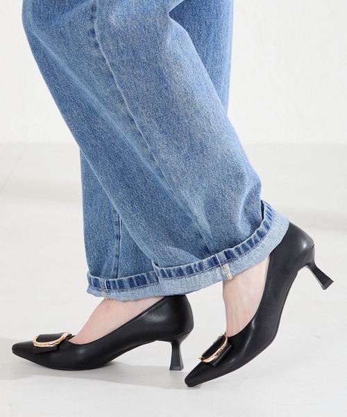 ORiental TRaffic(オリエンタルトラフィック)の「2026春夏新作変形 リボン モチーフ ヒール パンプス /61117(パンプス・レディース・ピンク/グレー/ブラック・34/35/36/37/38/39/40/41/42)」の5枚目の写真