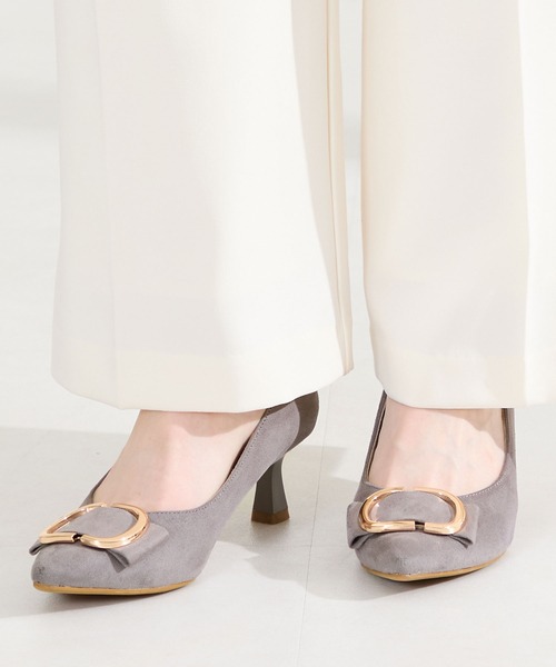 ORiental TRaffic(オリエンタルトラフィック)の「2026春夏新作変形 リボン モチーフ ヒール パンプス /61117(パンプス・レディース・ピンク/グレー/ブラック・34/35/36/37/38/39/40/41/42)」の16枚目の写真