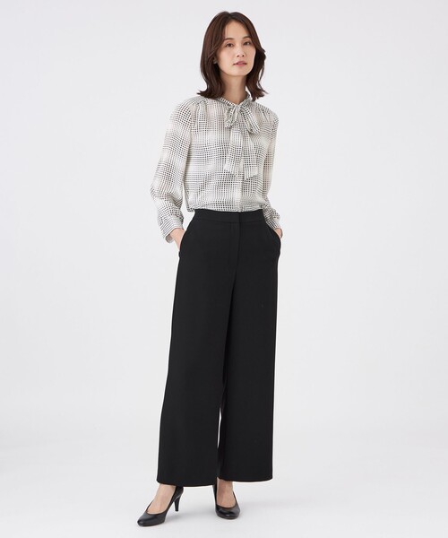 TRANS WORK(トランスワーク)の「【L】【ウォッシャブル】ノルディスドットブラウス(シャツ/ブラウス・レディース・ブラック・46/44)」の2枚目の写真
