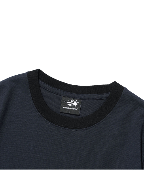 NICE GHOST CLUB（ナイスゴーストクラブ）の「3STAR APPLIQUE 3/4 SLEEVE TEE_NAVY(NG2GSUT563A)（Tシャツ/カットソー・レディース・ネイビー・SMALL/MEDIUM）」の4枚目の写真