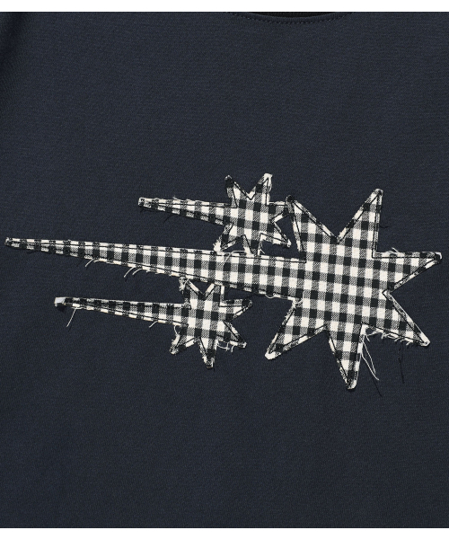 NICE GHOST CLUB（ナイスゴーストクラブ）の「3STAR APPLIQUE 3/4 SLEEVE TEE_NAVY(NG2GSUT563A)（Tシャツ/カットソー・レディース・ネイビー・SMALL/MEDIUM）」の5枚目の写真
