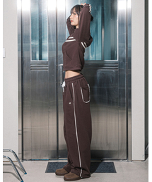 ROSE LACE SWEATPANTS(BROWN)