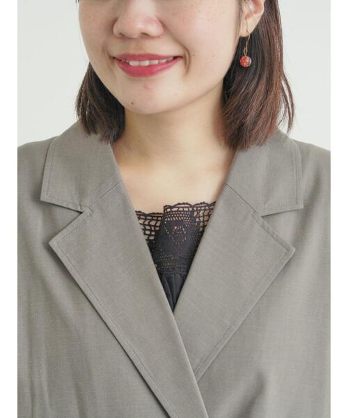 Samansa Mos2（サマンサ モスモス）の「ダブルテーラードジャケット（ノーカラージャケット・レディース・ライトベージュ/ベージュ/グレー・F）」の17枚目の写真