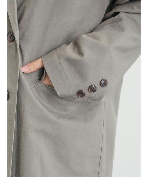 Samansa Mos2（サマンサ モスモス）の「ダブルテーラードジャケット（ノーカラージャケット・レディース・ライトベージュ/ベージュ/グレー・F）」の20枚目の写真