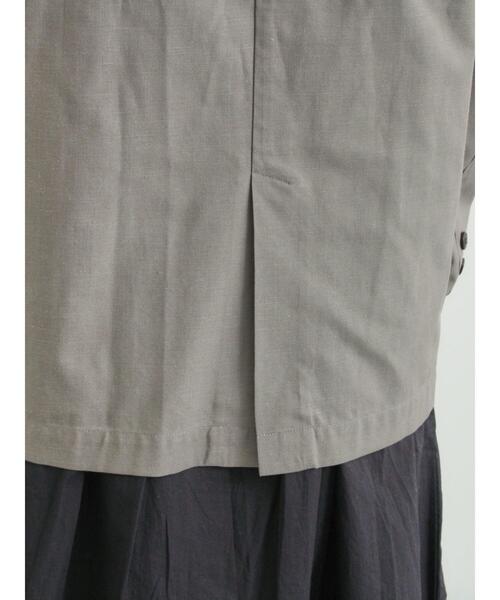 Samansa Mos2（サマンサ モスモス）の「ダブルテーラードジャケット（ノーカラージャケット・レディース・ライトベージュ/ベージュ/グレー・F）」の4枚目の写真