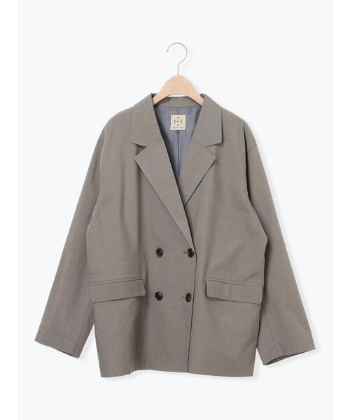 Samansa Mos2（サマンサ モスモス）の「ダブルテーラードジャケット（ノーカラージャケット・レディース・ライトベージュ/ベージュ/グレー・F）」の8枚目の写真