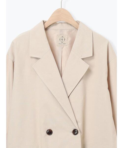 Samansa Mos2（サマンサ モスモス）の「ダブルテーラードジャケット（ノーカラージャケット・レディース・ライトベージュ/ベージュ/グレー・F）」の11枚目の写真