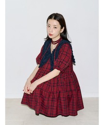 jouetie（ジュエティ）の「【SNSで話題】ビッグカラーフレアミニワンピース チェック柄 夏服（ワンピース）」