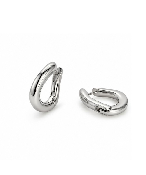 Lyvi(ライビィ)の「Sculpted Flow Hoop Pierce / 金属アレルギー対応(ピアス(両耳用)・レディース・シルバー/ゴールド・FREE)」の6枚目の写真