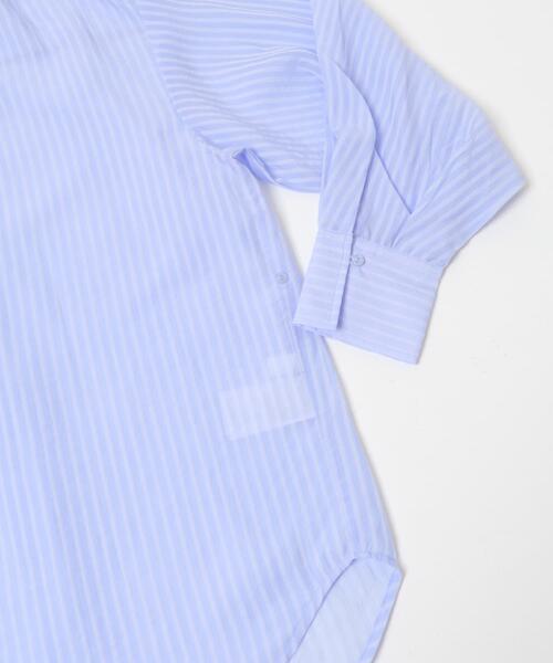 SENSE OF PLACE by URBAN RESEARCH（センスオブプレイスバイアーバンリサーチ）の「『接触冷感/速乾』シアーストライプアレンジシャツ（シャツ/ブラウス・レディース・ライトピンク/ライトブルー/ベージュ・ONE）」の11枚目の写真