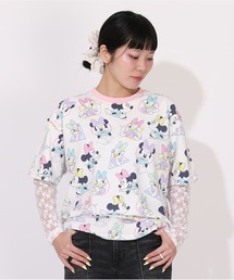 親子お揃い ディズニー WEB限定 パステル総柄Tシャツ 1332A