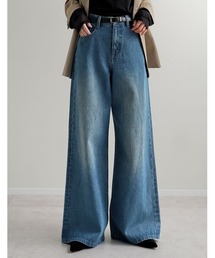 [DENIM COLLECTION][2026S/S COLLECTION][低身長/高身長サイズ有]コットンデニムバギーパンツ