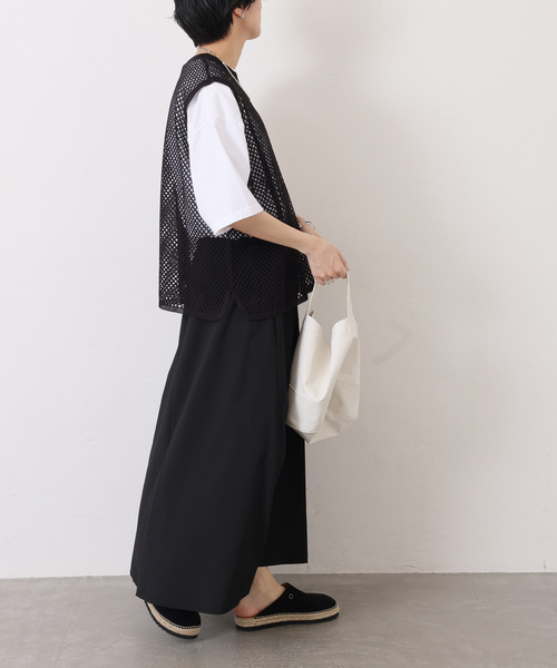 JOURNAL STANDARD LUXE(ジャーナルスタンダード ラックス)の「メッシュアミ ベスト(ベスト・レディース・ホワイト/チャコールグレー/ブラック・FREE)」の7枚目の写真