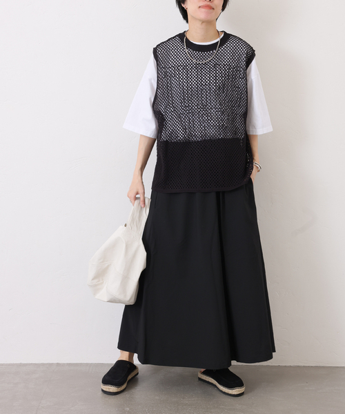 JOURNAL STANDARD LUXE(ジャーナルスタンダード ラックス)の「メッシュアミ ベスト(ベスト・レディース・ホワイト/チャコールグレー/ブラック・FREE)」の8枚目の写真