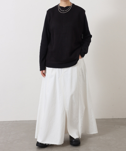 JOURNAL STANDARD LUXE(ジャーナルスタンダード ラックス)の「メッシュアミ ベスト(ベスト・レディース・ホワイト/チャコールグレー/ブラック・FREE)」の10枚目の写真